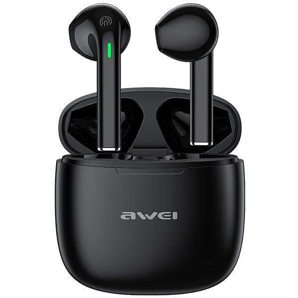 Casque Awei Bluetooth 5.3 T26 Pro Tws + Station d'accueil Noir/Noir