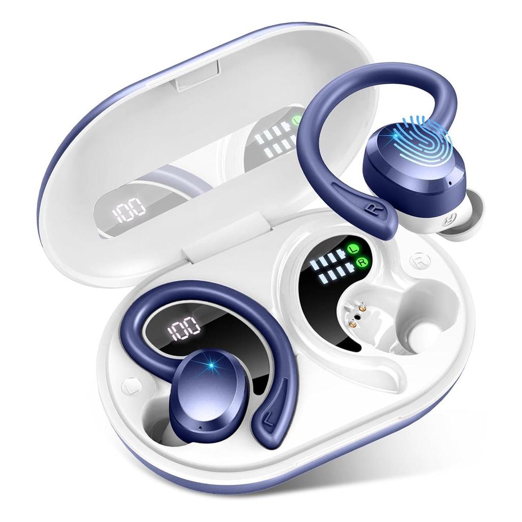 Q38 Waterproof Bluetooth In-ear Earphones with Digital Display - New Model, Hot-Selling Sports Ear-hook Stereo.