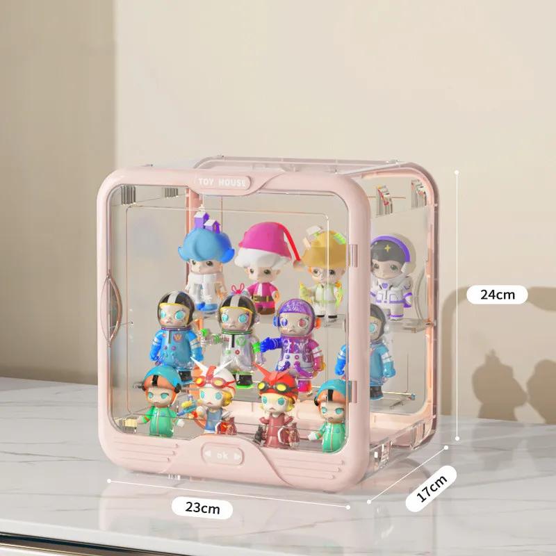 NEW Clear Display Case for Figures Mini Action Collectibles Box Adjustable Doll Showcase Organizer Storage