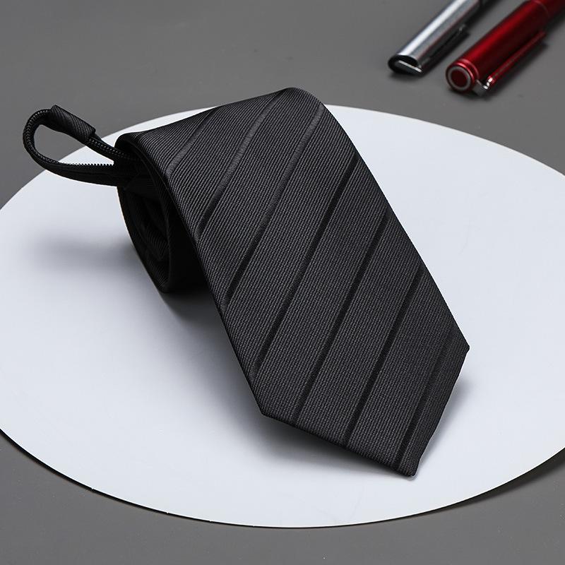 

Черный мужской деловой галстук без молнии, профессиональный, для делового casual, свадьбы, жениха, корейская версия, галстук-одноразовый