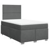 VidaXL Sommier à lattes de lit avec matelas gris foncé 120x190cm tissu, lit, lit à plate-forme, lit à panneaux, meuble de 3292721