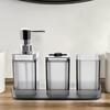 5Piece Bathroom Organizers Set Including Soap Dispenser Toothbrush Holder Tumblers Vanities Tray and Multipurpose Holders