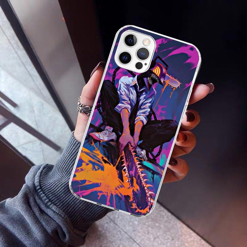 C-Chainsaw Mans Denji Phone Case For iPhone 17 Air 11 13 Mini 14 15 Plus 16 12 Pro Max 16E SE 7 8 Pattern Soft TPU Back Cover 1