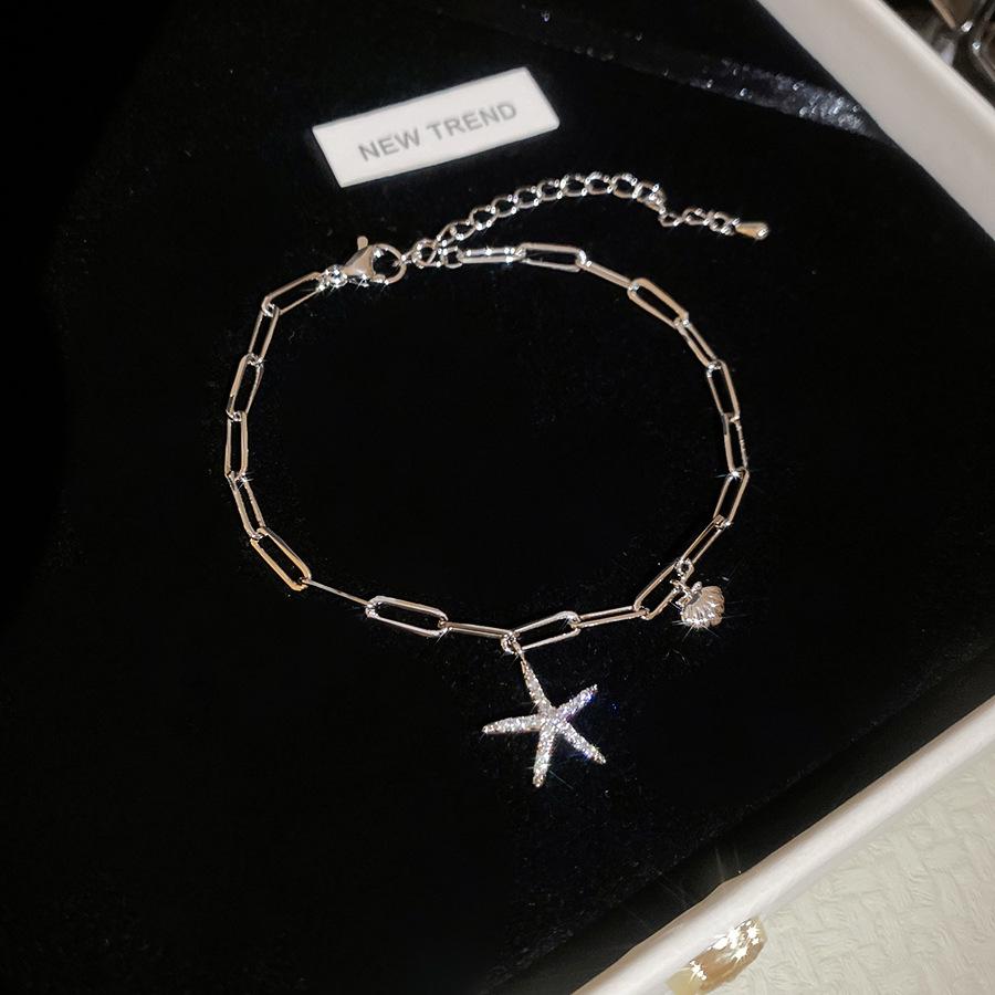 Korean Style Zircon Starburst Bracelet: Elegant, Luxurious, and Versatile Fashion Piece