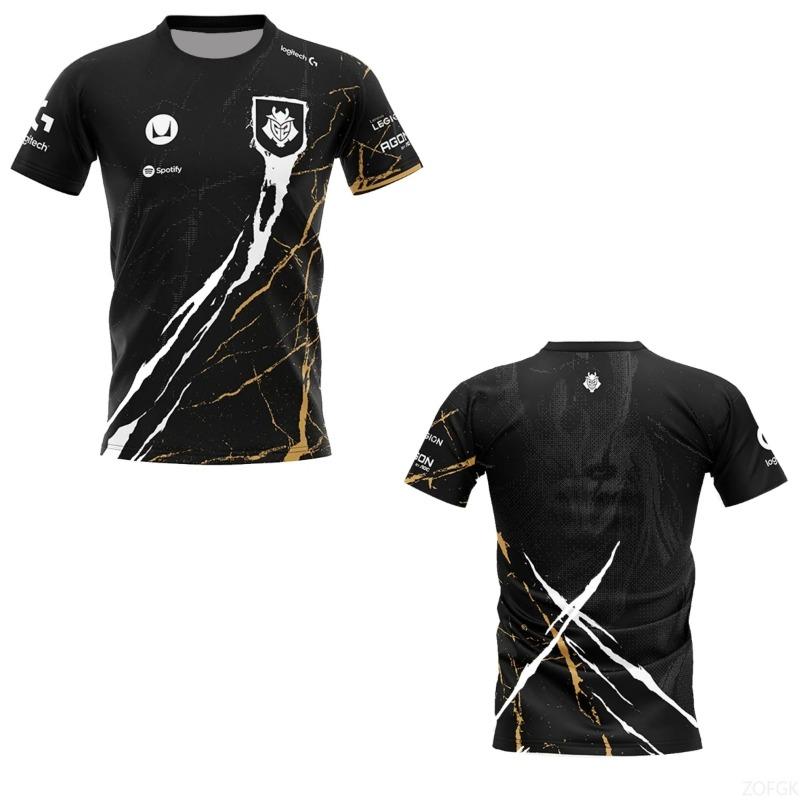 Tricou Nou de Vară G2 Sports Esports Joc Echipă Națională Uniformă Tricou Imprimat 3D Gât Rotund Respirabil Sport Topuri Supradimensionate