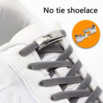 NO.8 Neue 4-teilige Metall-Kreuzverriegelung ohne Krawatte, Schnürsenkel, Lazy Sport, Laufen, elastische Schnürsenkel, Turnschuhe, Kinder, Erwachsene, schnelle Spitze, Gummiband, Schnürsenkel