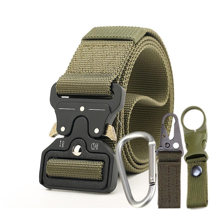 4.5cm Men's Nylon Tactical Belt for Outdoor Sports and Military Training, Customizable Logo