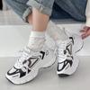 Fashion Women's Platform Mesh Sports Shoes Fashion Breathable Walking Chunky Sneakers Woman Thick Sole Non Slip Lace Up Running Shoes