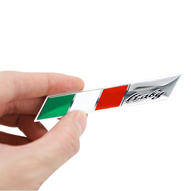 RZUD8 Car Stickers 3D Aluminum Auto Logos Stickers For Alfa Romeo 4C 159 Spider Giulia Giulietta 156 Tonale Car Body Decoration Paster