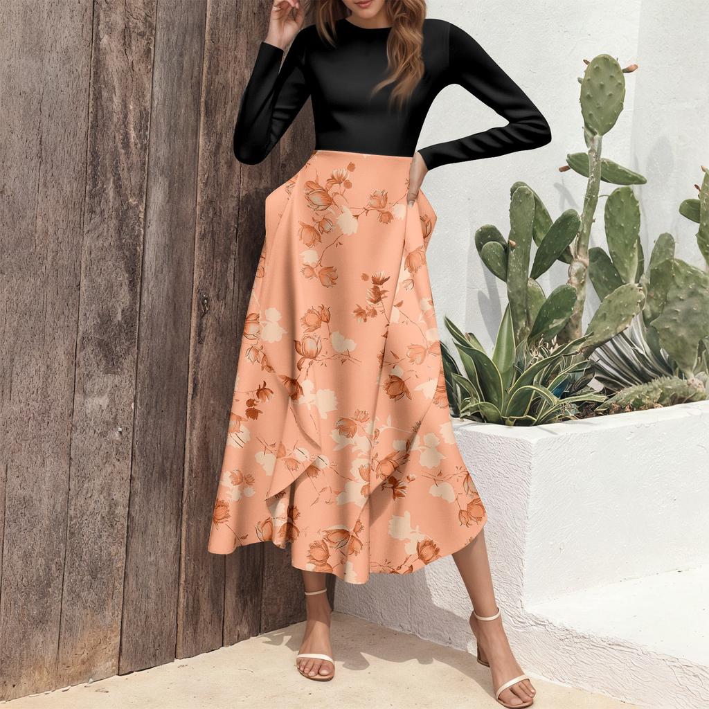 Damska Sukienka w Kwiaty z Falbankami