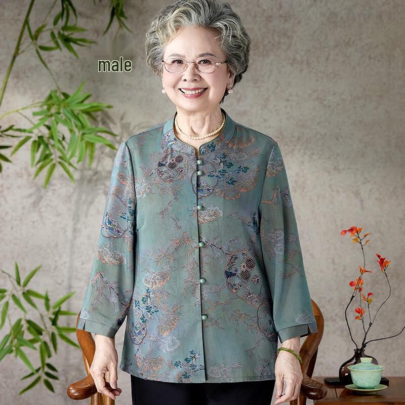 Women s New Chinese Style Seven-Sleeve Top 4XL