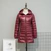 Giacche Piumino da Donna Giacca in Piuma d'Anatra Autunno Inverno Calda Portatile con Cappuccio Giubbotto Antivento Parka