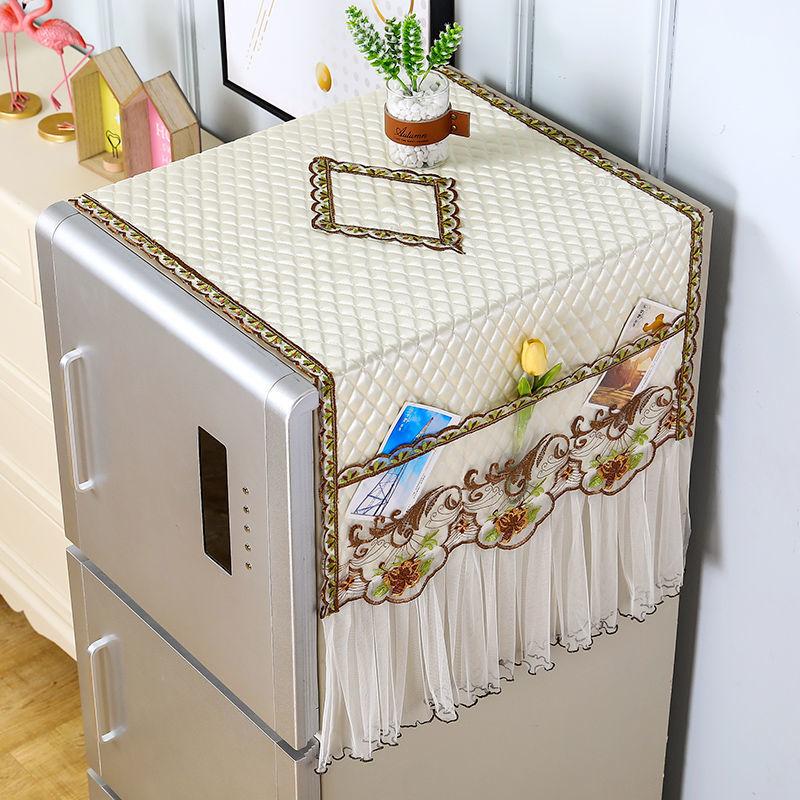 Kühlschrank Staubschutz Tuch Ein- und Doppeltür Kühlschrankabdeckung Haushaltskühlschrank Öl- und Staubschutz