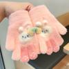 Plush Kids Knitted Gloves Cute Cartoon Windproof Gloves  for 1-5 Years Old