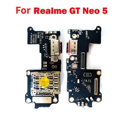 Realme GT Neo 5 (RMX3706) USB įkrovimo prievado jungties plokštelė Įkroviklio plokštelė Mikrofonas Modulis Juostelinis kabelis