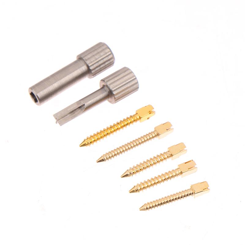 120 Pcs/Box Dental Endodontic Conical Screw Post Endo Root Canal Pins Pure Titanium Gold Plated Stainless Steel Material
