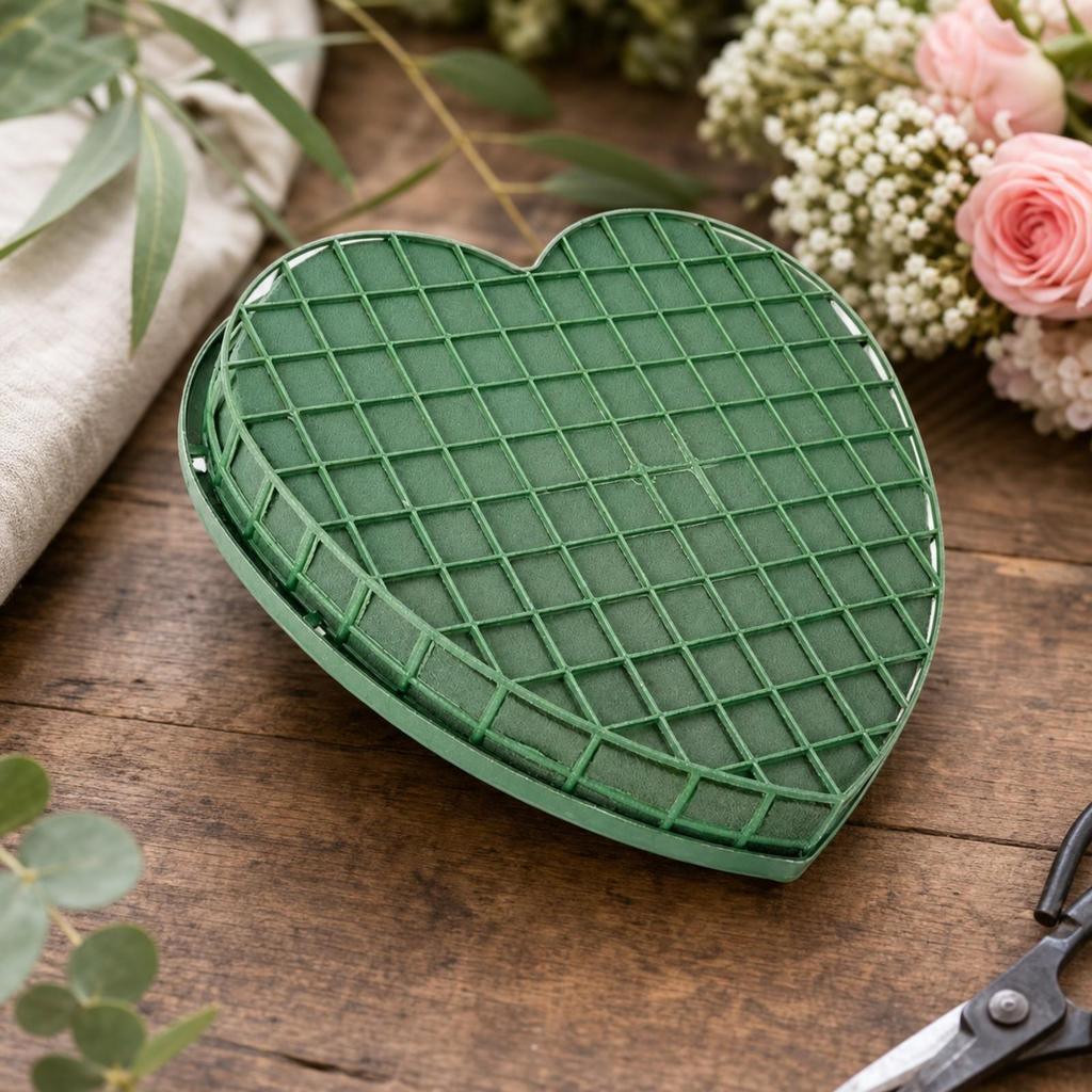 Heart Shaped Floral Foam Holder Party Flower with Suction Cups Artificial