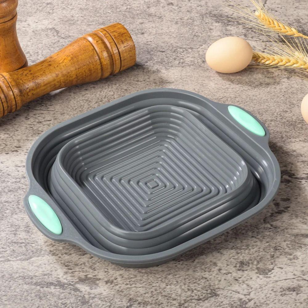 Nonstick Surface Silicone Bread Basket Foldable Fermentation Container Kitchen Use