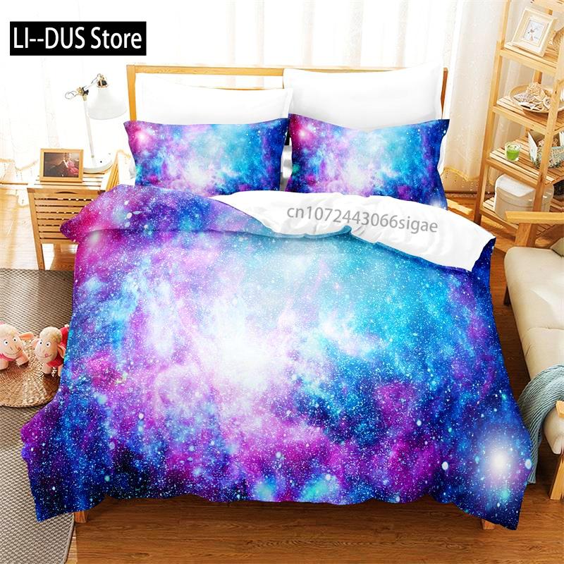 

Starry Sky Bedding Set Duvet Cover Set 3d Bedding Digital Printing Queen Size Bedding Set Fashion Design EU Single(135*200cm)3pcs