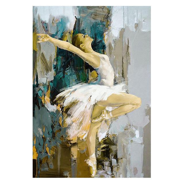 Moderní umění Abstraktní Dance Balet Girl Malba Plakát Tisk Balet Girl Wall