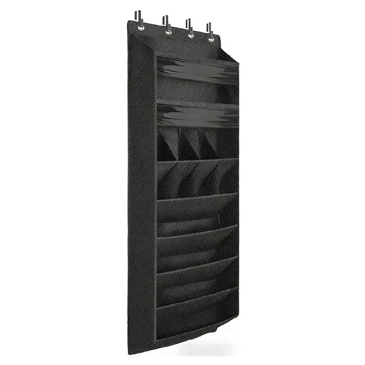 

Useful Over The Door Storage With Very Big Pockets For Holding 22 Pairs Of Shoes And Everyday Objects чорний