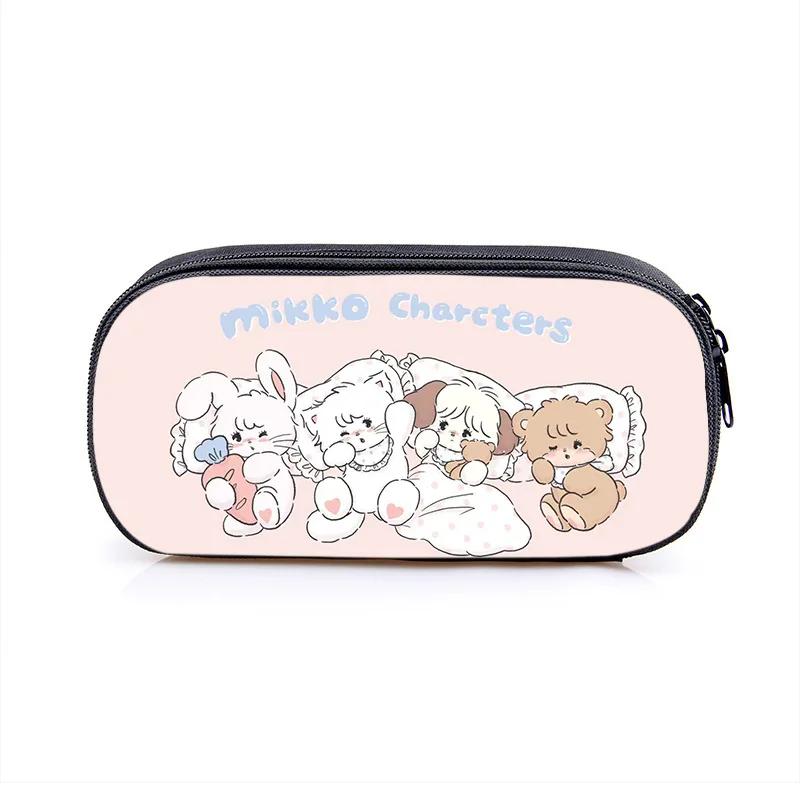 Mikko Pencil Bag Anime Pencil Cases Canvas Kawaii Stationery Box Children's Office Student School Supplies Stationary