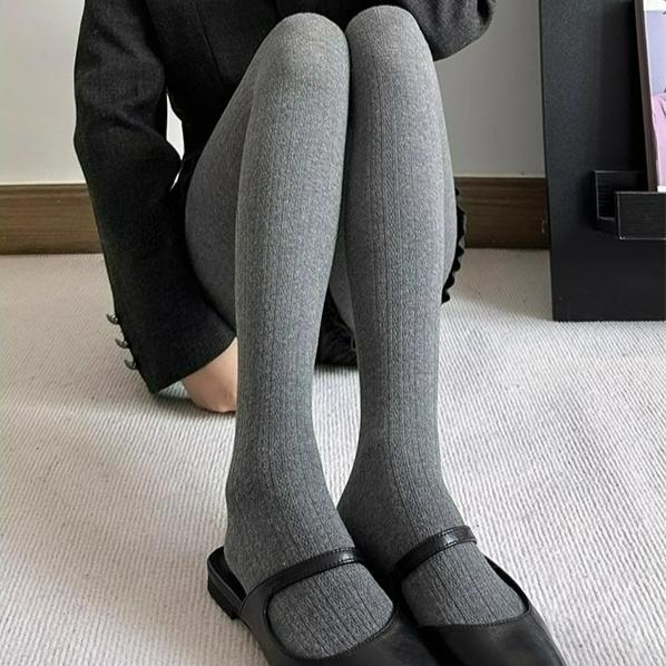 2026 Korean Knitted Tights Women Winter Thermal Light Slimming Japanese Y2K Pantyhose Underwear High Elestic Leggings Stockings
