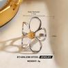 Vintage Gold Silver Color Flower Leaf Rings for Women Stainless Steel Irregular Chain Heart-Shaped Starfish Rings Jewelry Gifts