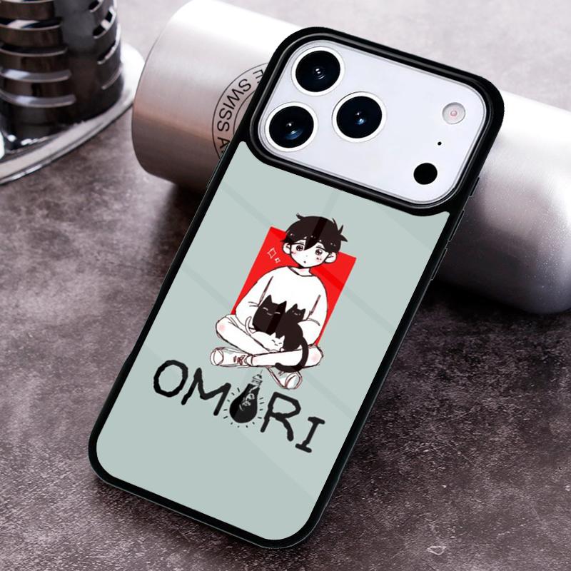 Omori Mewo Cat fanart Phone Case for iPhone 17 16 15 Pro Max Air 14 13 12 11 Plus Shockproof Capa Cover
