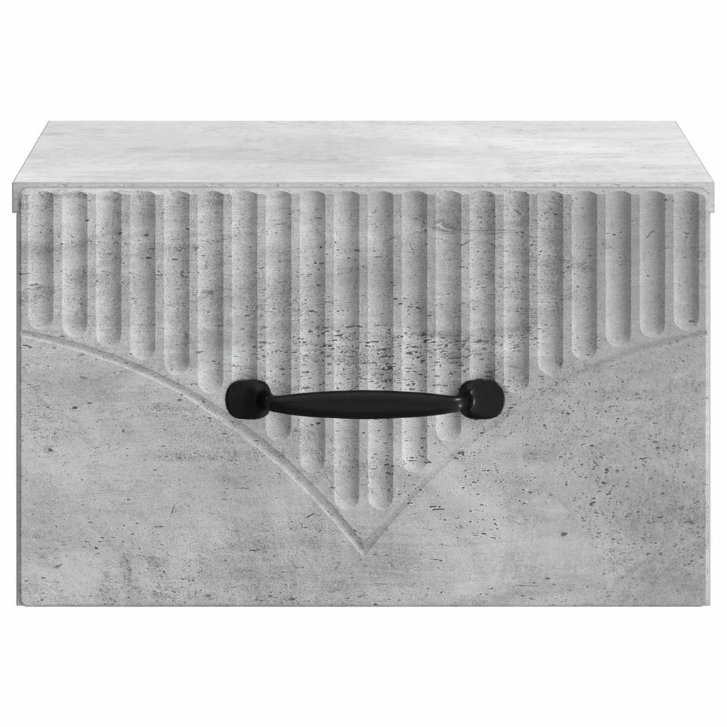 Wall Mounted Nightstand 2 pcs Concrete Grey 34.5 x 33 x 20 cm