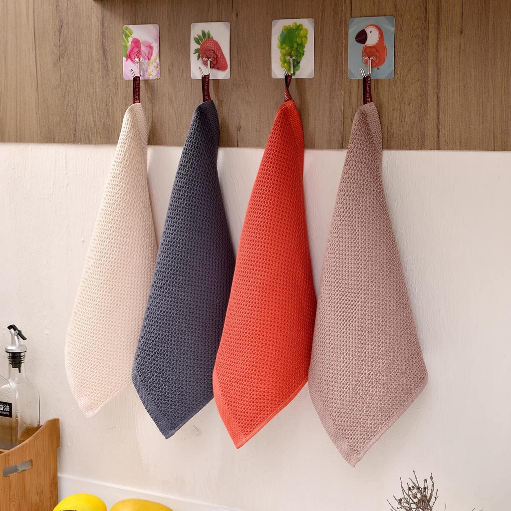 SEASHORE TREE Kitchen Countertop Set of Highly Hand For Wiping Window Bathroom Dish Cleaning 4 Colors Dishcloth, Dishcloth, Dishcloth, Waffle, Cotton,