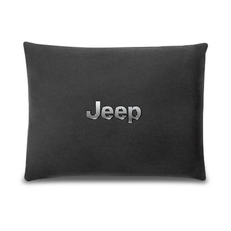 Car Headrest Cover Auto Seat Cover Head Neck Rest Pillow For Jeep Grand Cherokee Wrangler JK Gladiator Compass Renegade Patriot