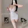 Erotic lingerie, sexy halter cutout pajamas, Seductive 2D body-hugging skirt, hot no-take uniform 8796