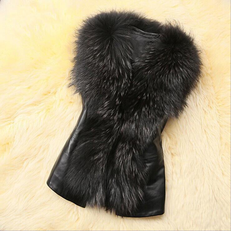 Women's Faux Fur Jacket Sleeveless Smooths Your Silhouette Jumper Vest Cropped Fashionable Ladies Clothing