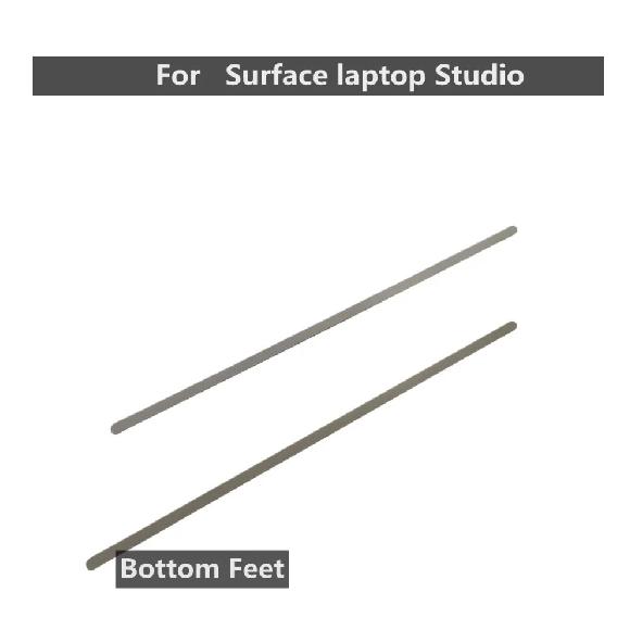 2PCS For Microsoft  laptop Studio back Cover non-slip strip 14.4-inch bottom rubber strip Model 1964 Silver black foot pads 2PCS Silver