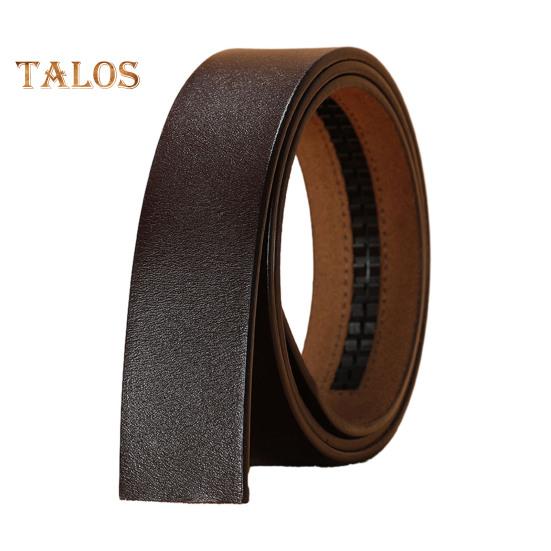 Cinturón de cuero genuino para hombre, sin hebilla automática, cinturón de diseño sin hebilla de estilo Retro de piel de vaca de dos capas