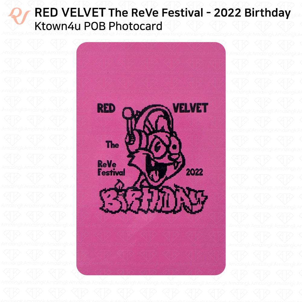 Red Velvet Carte photo d'anniversaire du Reve Festival 2022 POB KT4 AM MS MP SM SW KPOP