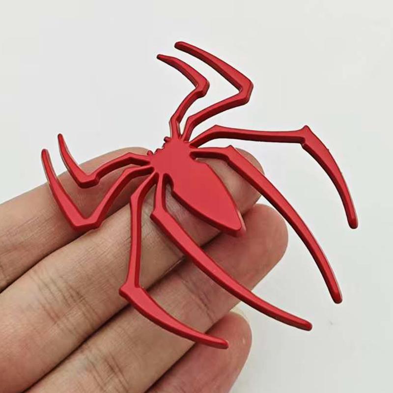 3D Metal Spider Car Sticker Cool Chrome Emblem Badge Auto Motorcycle Decal Universal Car Styling Exterior Accessories