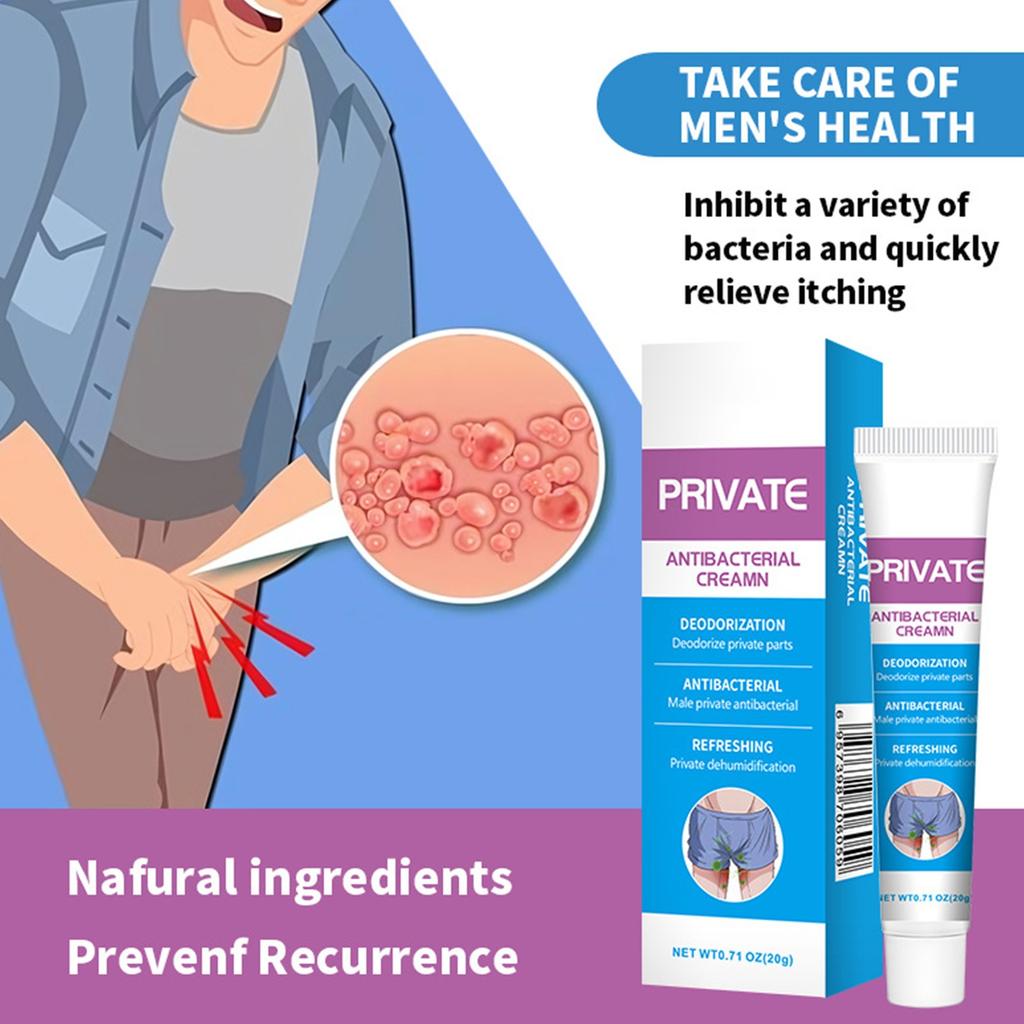 Men's Skin Soothing Itch Ointment, Rash & Itch, Dry Skin Moisturizer, Natural Foot & Body Balm, 20g