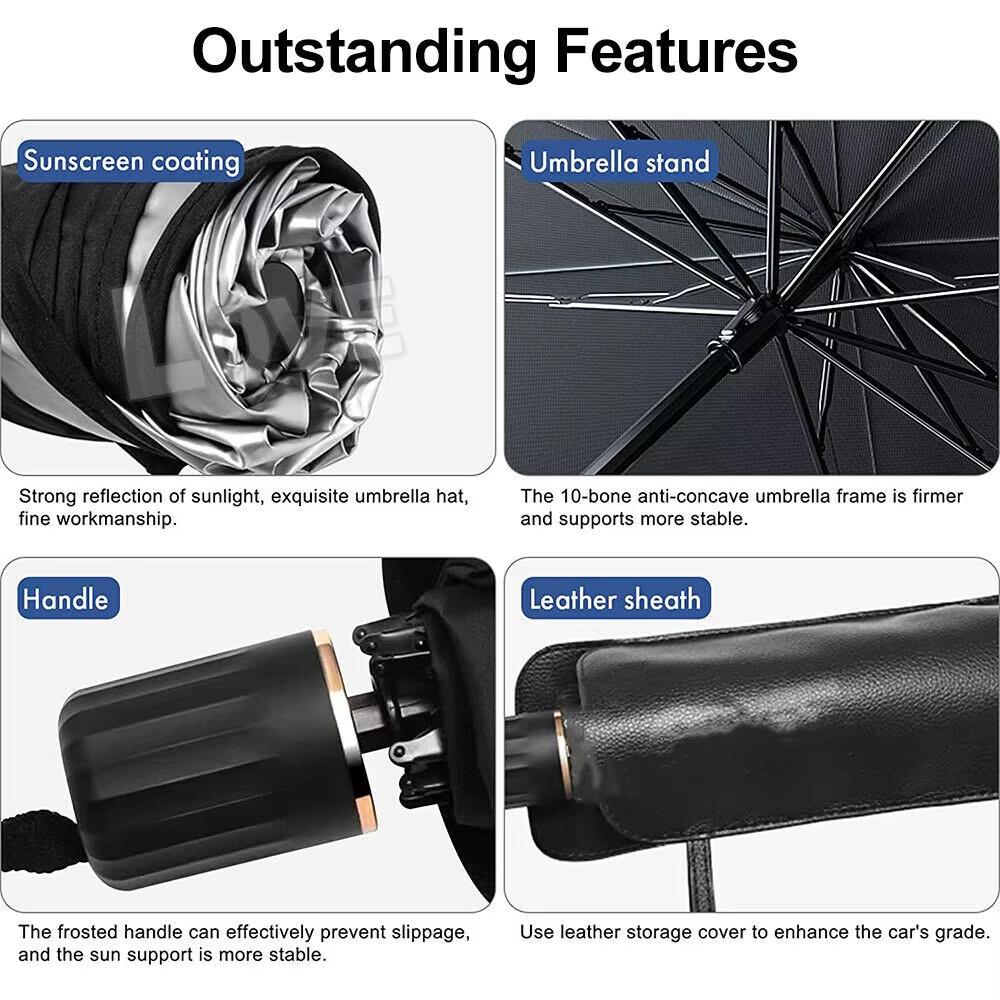 1PC Car Windshield Sunshade Car Front Shading Sun Shade Upgrade Auto Parasol Umbrella Type for Car Window Summer Sun Protection