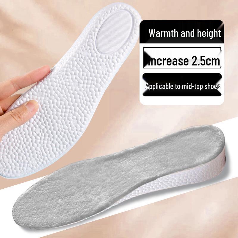 Height-Boosting Fleece Insoles for Men and Women – Warm, Thick, and Invisible for Winter Martin Boots.