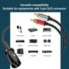 3Pin Male To 2RCA Male Splitter 3Pin To 2RCA Stereo Patching Sound Cable Interconnect Duplicator Cable Adapter