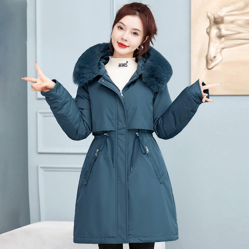 

Large size - fat mm pie overcome loose large fur collar cotton clothes jacket cotton clothes plus fat 3xl зелёный