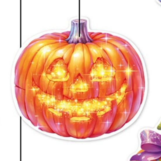Halloween Hanging Decoration Pumpkin Bow Realistic Pattern Spiral Tags Home Party Festivals Decoration