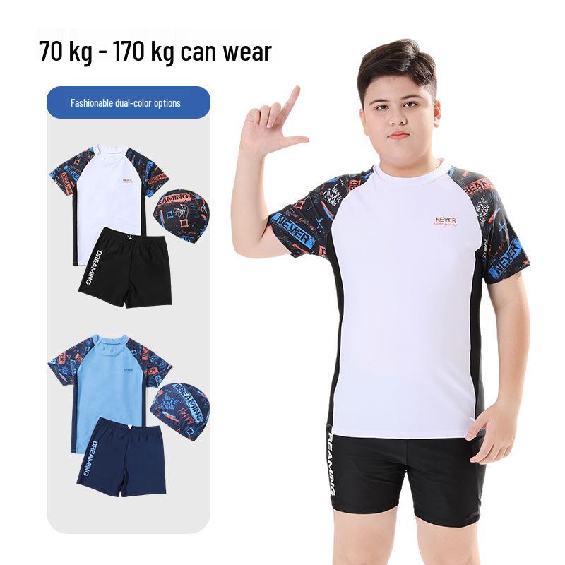 

Plus Size Boys Two-Piece Swimsuit Set for Teens - Summer Beachwear 140