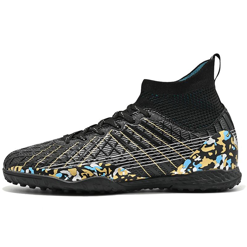Men Soccer Shoes TF/FG High Ankle Football Boot Kids Sneaker Soccer Cleats Outdoor Professional Futsal Footwear Tenis Masculino