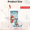 Christmas Decoration Fireplace Hanging Stocking Winter Christmas, Snowman And Schnauzer, Christmas Tree (2) 2D Flat Patt
