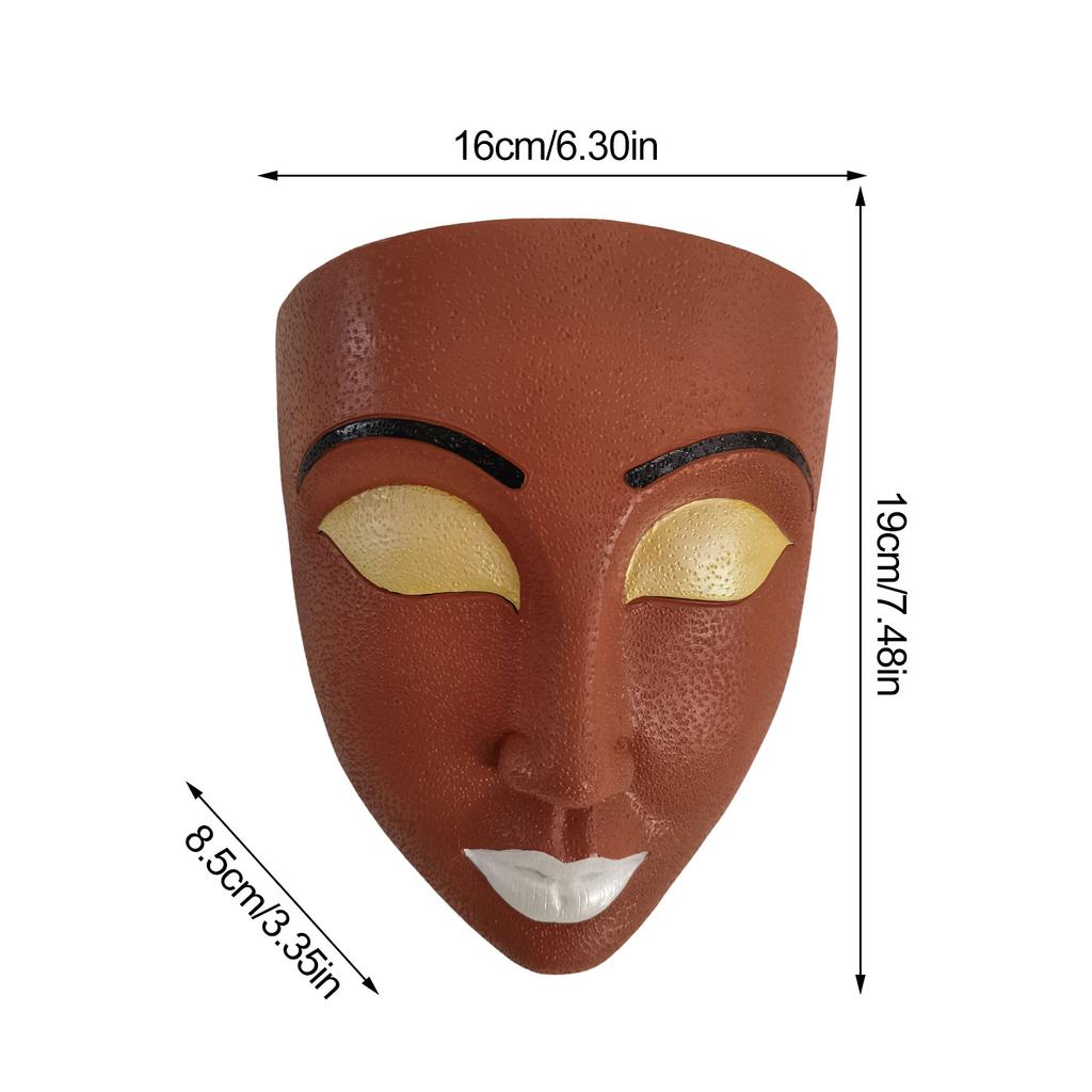 Head Wall Planter Resin Head Flower Pot Creative Human Face Flower Pot For Indoor Outdoor Plants Easy To Install DIY Sculpture