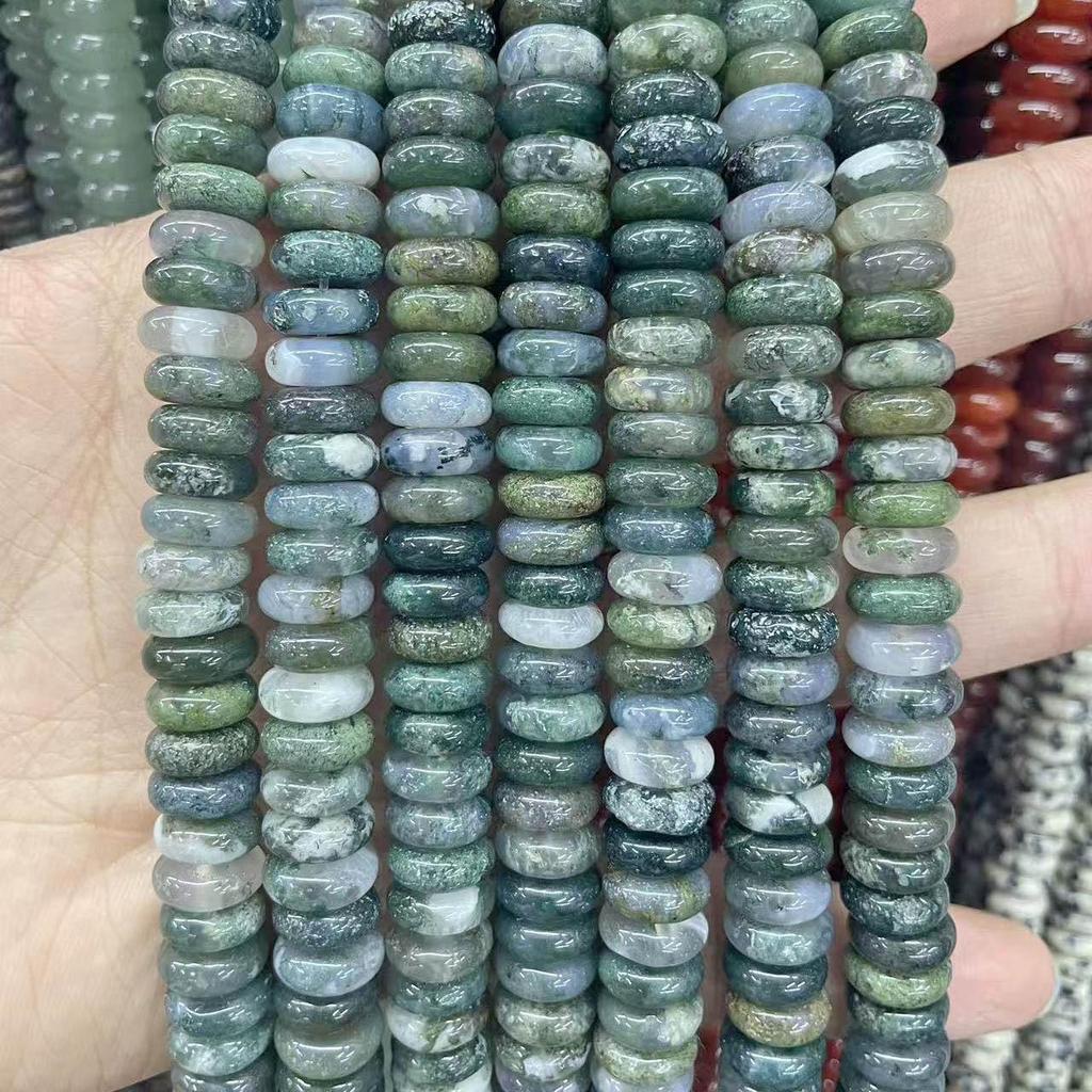10mm Natural Tiger Eye & Aventurine Abacus Beads for DIY Jewelry Bracelet/Necklace Accessories