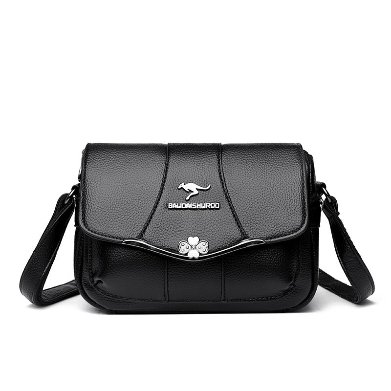 New Fashi Brand Women's Leather Crossbody Bags Small Shoulder Handbag Casual Flap Purse for Girls Ladies Daily Use Lightweight